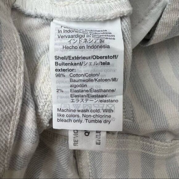 Madewell Striped Pompano A Line Button Front Mini Skirt Size 25 - Picture 6 of 9